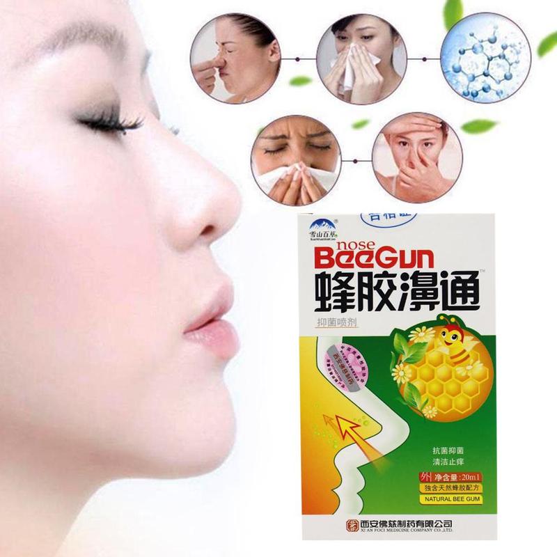 Traditional Herbal Propolis Nasal Spray Rhinitis Nose Problem Treatment Smell Refreshing Natural Spray Nose Atomizing