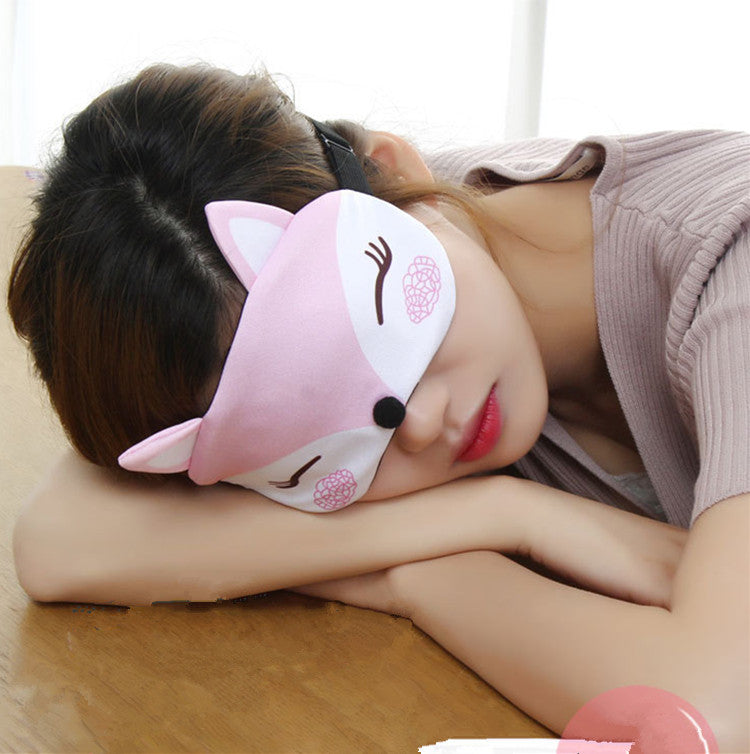 Cute Travel Eyepatc Soft Blindfold Fox