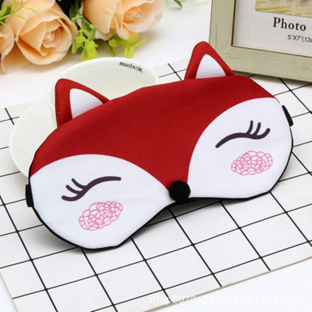 Cute Travel Eyepatc Soft Blindfold Fox