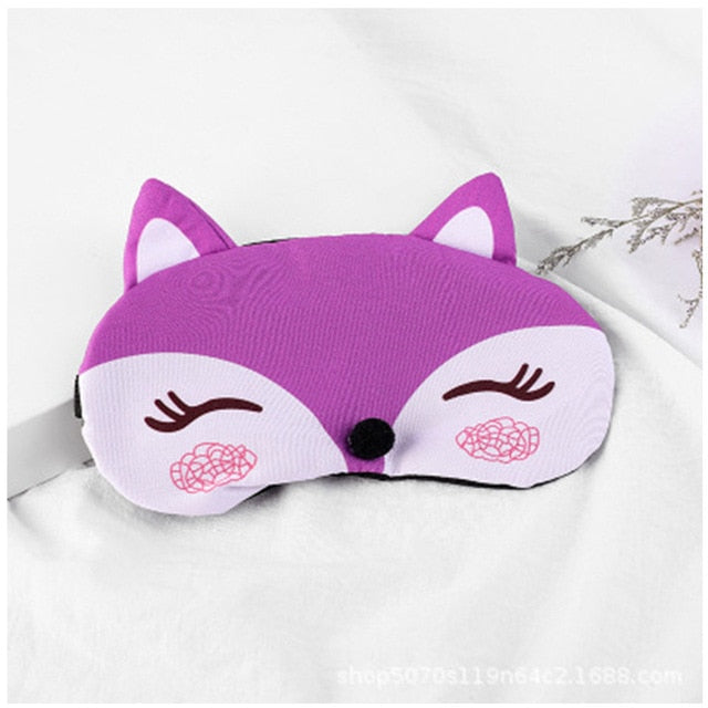Cute Travel Eyepatc Soft Blindfold Fox