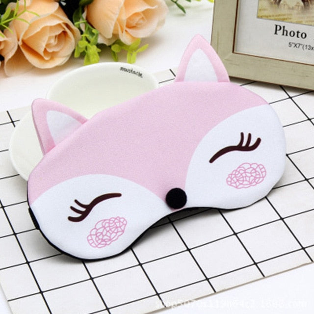 Cute Travel Eyepatc Soft Blindfold Fox
