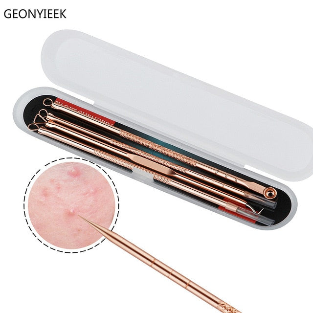 Rose Gold 4pcs/set Blackhead Comedone Acne